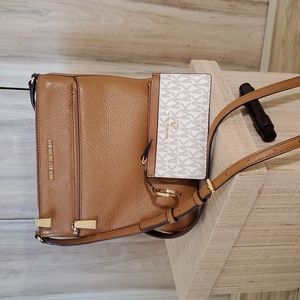Michael Kors Crossbody Purse and Matching Wallet